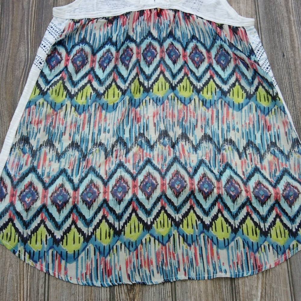 Spoiled Colorful Flowy Racerback Tank Top Blouse - Picture 7 of 9